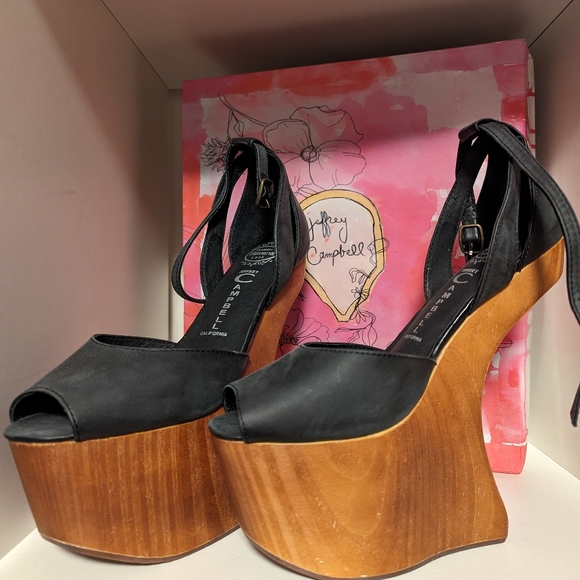 Jeffrey Campbell STR8UP sandals sz 6.5 - Picture 1 of 2